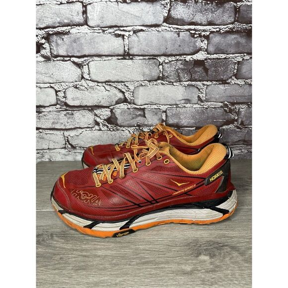 Hoka One Vibram Mafate Speed 2 Red Synthetic Running Shoes Men 9.5M US/43 1/3EU - Picture 15 of 16